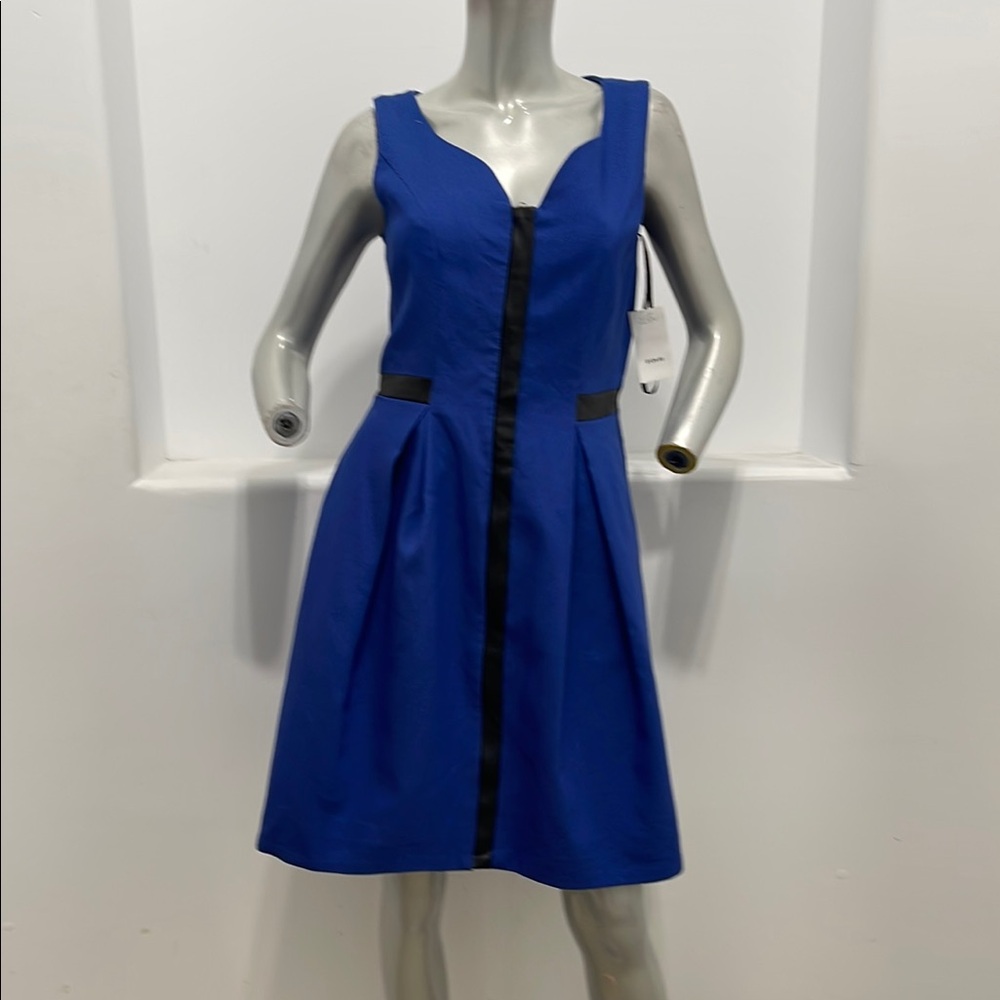 CENIA New York Blue Sleeveless Sweetheart A-line Mini Dress Size M
